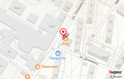 Продовольственный магазин на улице Генерала Галицкого на карте