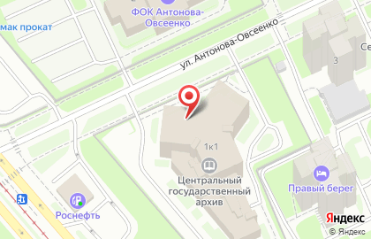 Центральный государственный архив г. Санкт-Петербурга в Санкт-Петербурге на карте