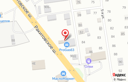 Ремонтно-установочная компания ProGas63 на Ракитовском шоссе на карте