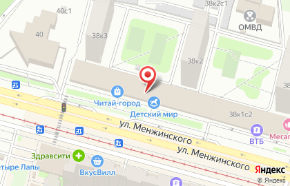 Кафе Теремок на улице Менжинского на карте