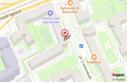 Офис-контакт на улице Стахановцев на карте