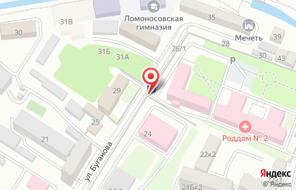 Продовольственный магазин в Кировском районе на карте