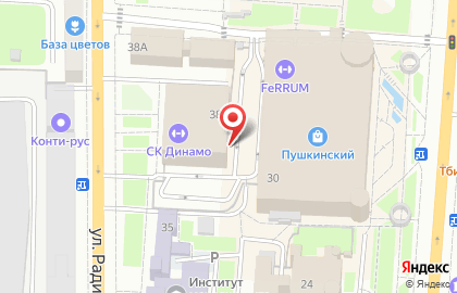 Динамо, спорткомплекс на карте