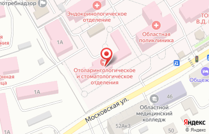 Тамбовская областная клиническая больница на Московской улице на карте