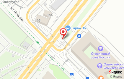 Парковка Гормост на Лужнецкой набережной на карте