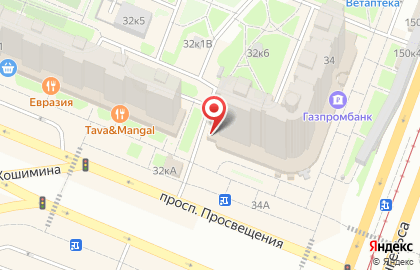 Курсы маникюра КрасиваЯ на проспекте Просвещения на карте