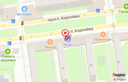 Японский ресторан Тануки на проспекте Королёва в Королёве на карте
