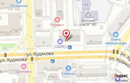 Магазин Red nail`s в Центральном районе на карте