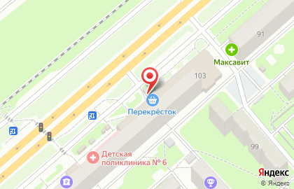 Киоск по продаже фастфудной продукции на Московской улице на карте