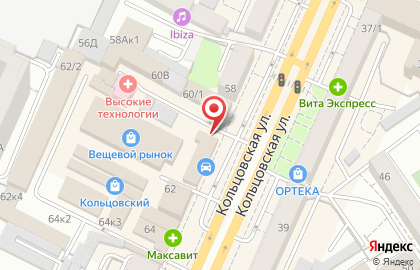 Торгово-сервисная компания Фабрика дверей на Кольцовской улице на карте