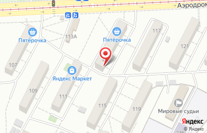 Торговый дом Фабрика Качества на Аэродромной улице на карте