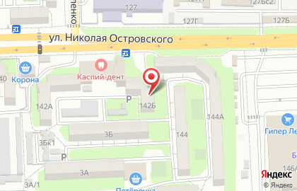 Продовольственный магазин Марс на улице Николая Островского на карте