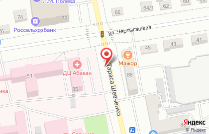 ЕвроШИК на улице Тараса Шевченко на карте