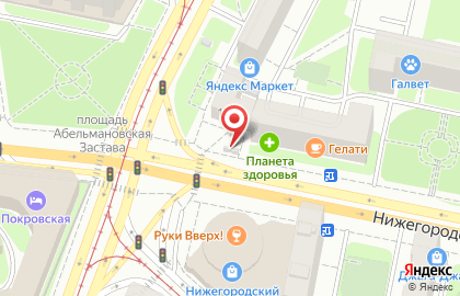 Киоск по продаже печатной продукции, Таганский район на Нижегородской улице на карте