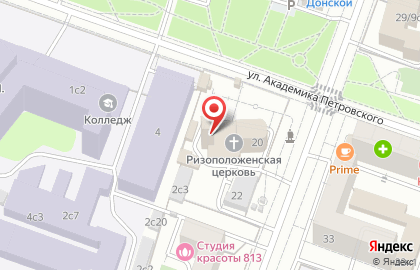 Церковная лавка, Храм Положения Ризы Господней на Донской на карте
