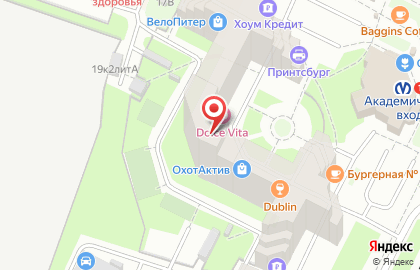 Туристическое агентство Турсфера на метро Академическая на карте
