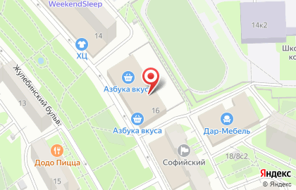 Жирафик на Жулебинском бульваре на карте