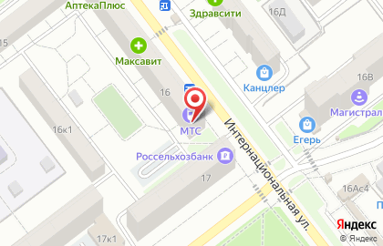 Магазин постельных принадлежностей Хлопковый рай на Интернациональной улице на карте
