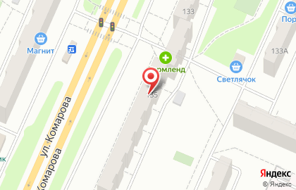 Салон-магазин ГринПласт на улице Комарова на карте