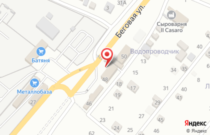 Мебельный салон Тандем на Беговой улице на карте
