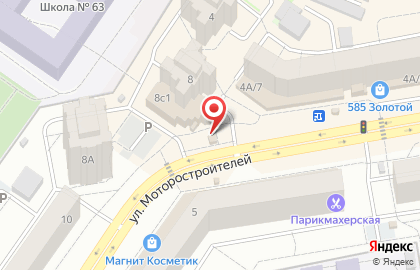 Магазин по продаже цветов на ул. Моторостроителей, 14/2 на карте