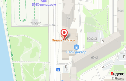 Кафе-пиццерия Pizza Express 24 на улице Гурьянова на карте