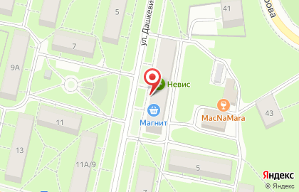Супермаркет Магнит на улице Дашкевича на карте