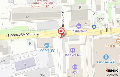 Шиномонтажная мастерская на Новосибирской на карте