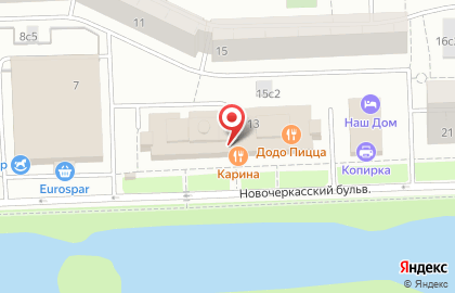 Пиццерия Додо Пицца на Новочеркасском бульваре на карте