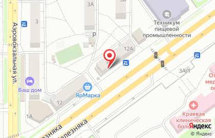 Салон оптики Свободный стиль на улице Партизана Железняка на карте