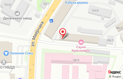 Официальный дилер каркасной тонировки в г. Красноярске Trokot 124 на карте