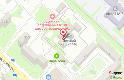 Скорая медицинская помощь в Дзержинском районе на карте