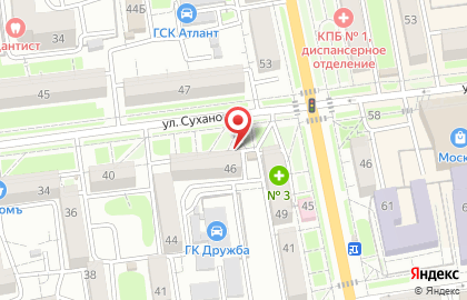 Киоск фастфудной продукции Wаурма на улице Суханова на карте