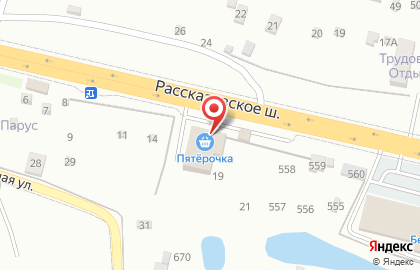 Супермаркет Пятёрочка в Тамбове на карте
