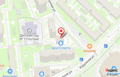 Центр творческих индустрий Yogurt Холл на Лунной улице на карте