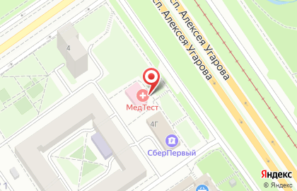 Медицинский центр Медтест в микрорайоне Макаренко на карте