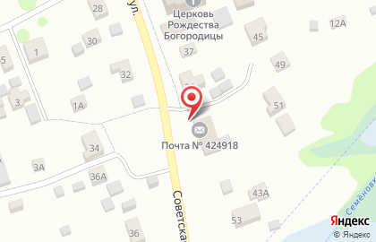 Почтовое отделение в Йошкар-Оле на карте