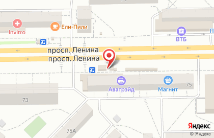 Оператор связи МегаФон на проспекте Ленина на карте