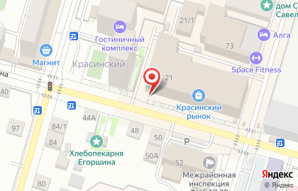 Пекарня Печка в ТЦ ​Красинский на карте