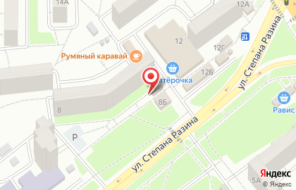 Пивной залив на Степана Разина на карте