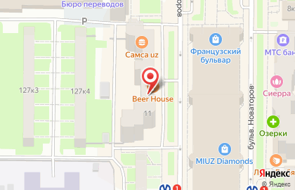 Коммерческий банк Ренессанс Кредит на бульваре Новаторов на карте