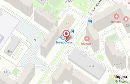 ОАО Банкомат, МОСКОВСКИЙ КРЕДИТНЫЙ БАНК на Ангарской улице на карте