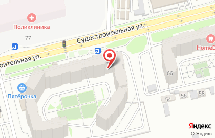 Салон оптики ViЖУ на Судостроительной улице на карте