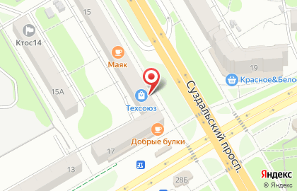 Оператор связи МегаФон на Суздальском проспекте на карте