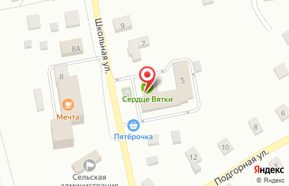 Магазин Звениговский мясокомбинат на Школьной улице на карте
