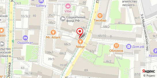 Бар Nebar на Пятницкой улице на карте