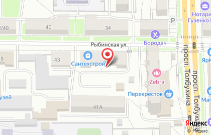 Дивина на Рыбинской улице на карте