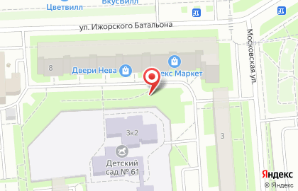 Остеопат Лютиков Виталий Иванович на улице Ижорского Батальона на карте