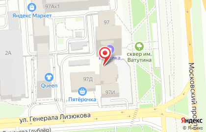 Торговый дом Карат в Коминтерновском районе на карте