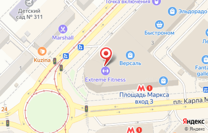 Фитнес-клуб Extreme Fitness на площади Карла Маркса на карте